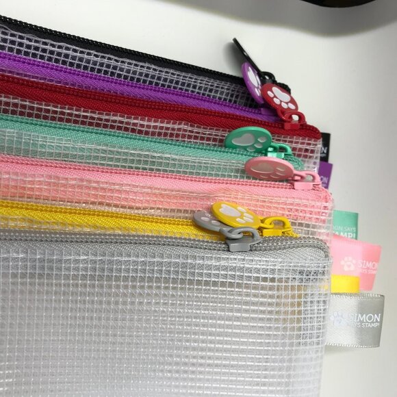 Simon Says Stamp zippered storage bags in multiple colors, card making, crafts - Picture 3 of 8